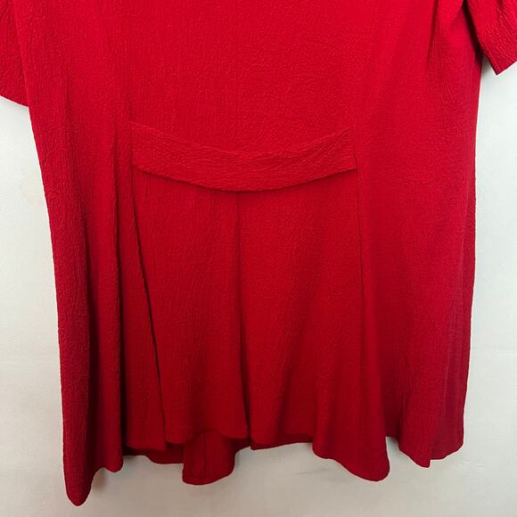 Reina Industries Vintage Beaded Button Down Red Top Size Medium - Picture 8 of 9